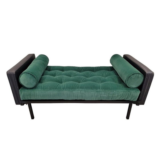 Image 1 of Vintage metal and imitation leather daybeds, Germany