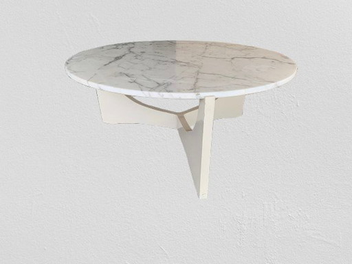 Coffee Table In Carrara Marble