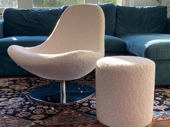 Image 1 of Carl Öjerstam Swivel Armchair With Footstool