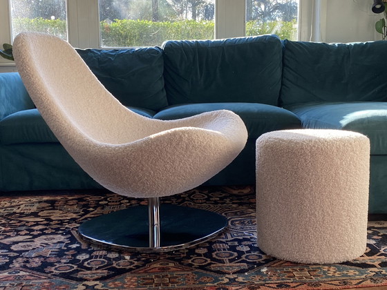 Image 1 of Carl Öjerstam Swivel Armchair With Footstool