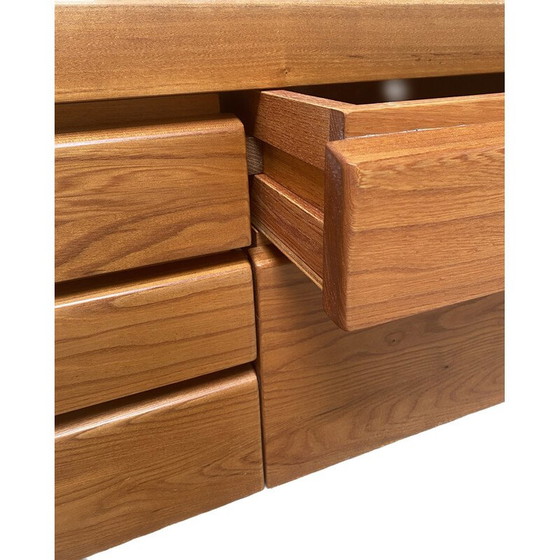 Image 1 of R14 vintage sideboard in solid elm by Pierre Chapo, 1971