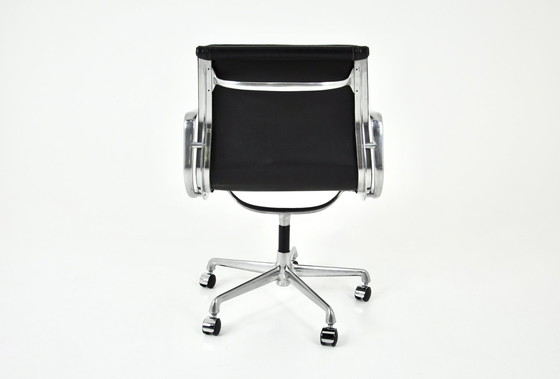 Image 1 of Black Leather Soft Pad Office Chair By Charles And Ray Eames For Icf, 1970S