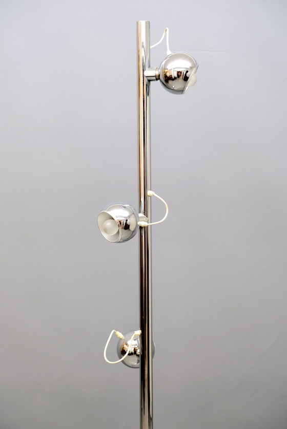 Image 1 of Lampada da terra vintage con magnete e cromo, anni '70