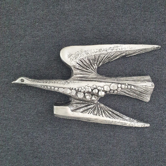 Image 1 of Brutalist Wall Sculpture Bird