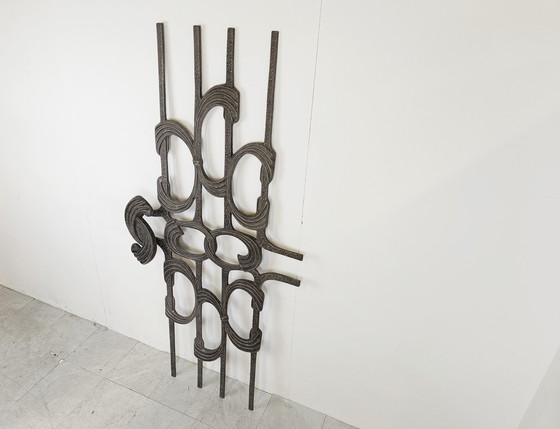 Image 1 of Large brutalist wall sculpture, 1970s