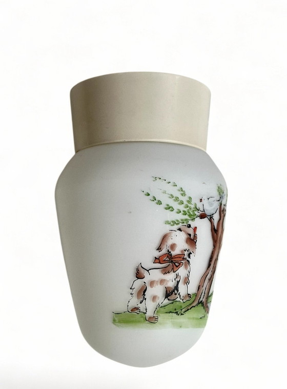 Image 1 of Lampada da soffitto vintage, lampada di metà secolo, per cameretta dei bambini, in vetro