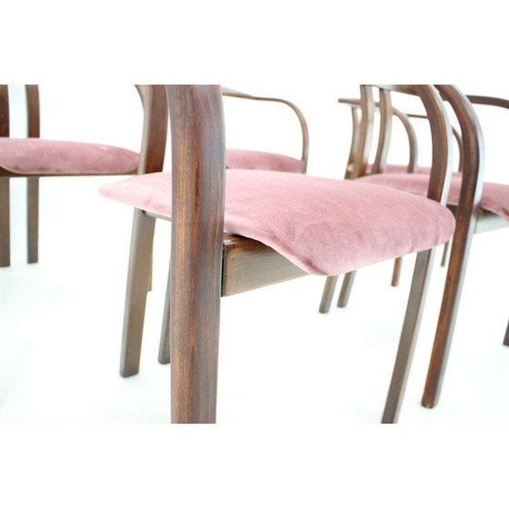 Image 1 of Set of 6 vintage wooden side chairs by Ton, Czechoslovakia 1980