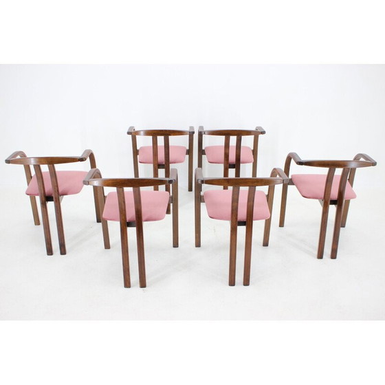 Image 1 of Set of 6 vintage wooden side chairs by Ton, Czechoslovakia 1980