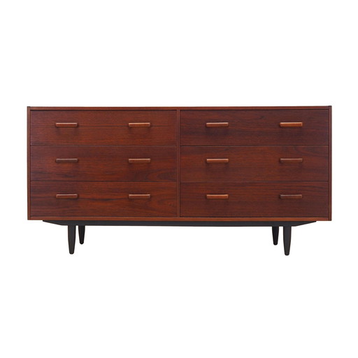 Teak Chest Of Drawers, Danish Design, 1970S, Production: Denmark