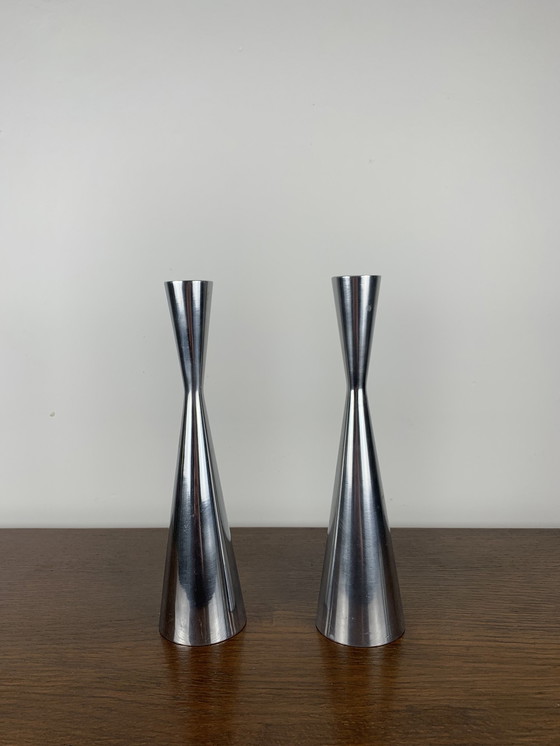 Image 1 of Steel Candle Holder Duo By Erika Pekkari For Ikea