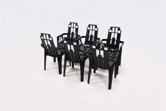 Image 1 of 6 x Pierre Paulin for Henry Massonnet Boston Garden Chairs 1980s