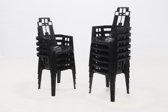 Image 1 of 6 x Chaises de jardin Pierre Paulin pour Henry Massonnet Boston 1980