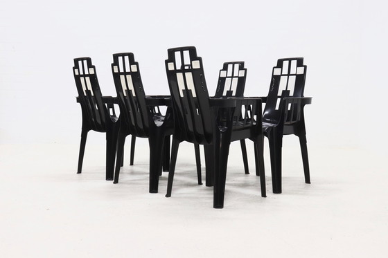 Image 1 of 6 x Chaises de jardin Pierre Paulin pour Henry Massonnet Boston 1980