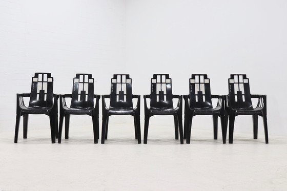 Image 1 of 6 x Chaises de jardin Pierre Paulin pour Henry Massonnet Boston 1980