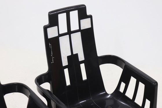 Image 1 of 6 x Pierre Paulin for Henry Massonnet Boston Garden Chairs 1980s