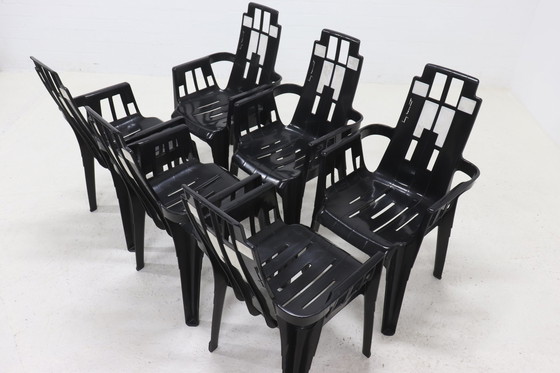 Image 1 of 6 x Chaises de jardin Pierre Paulin pour Henry Massonnet Boston 1980