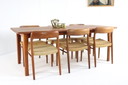 Mesa de comedor rectangular Dyrlund de teca maciza 'Resen' 
