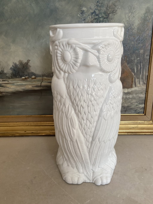 Umbrella stand ceramic owl