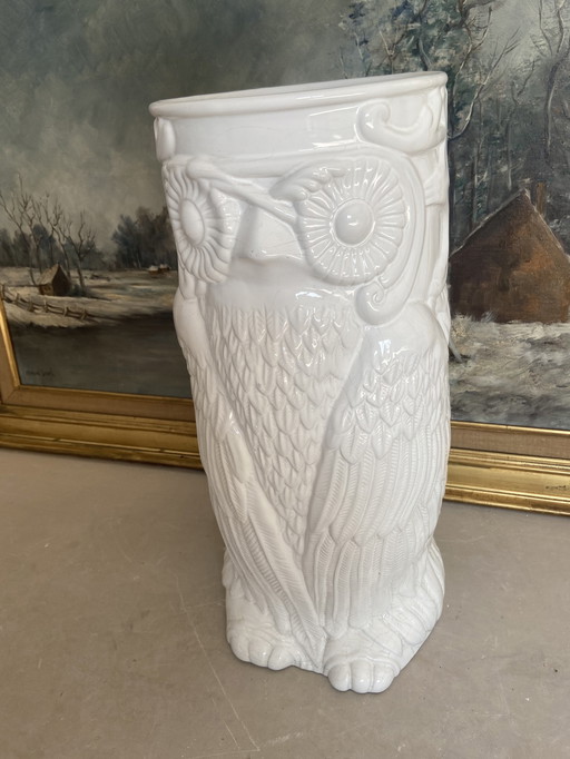 Umbrella stand ceramic owl