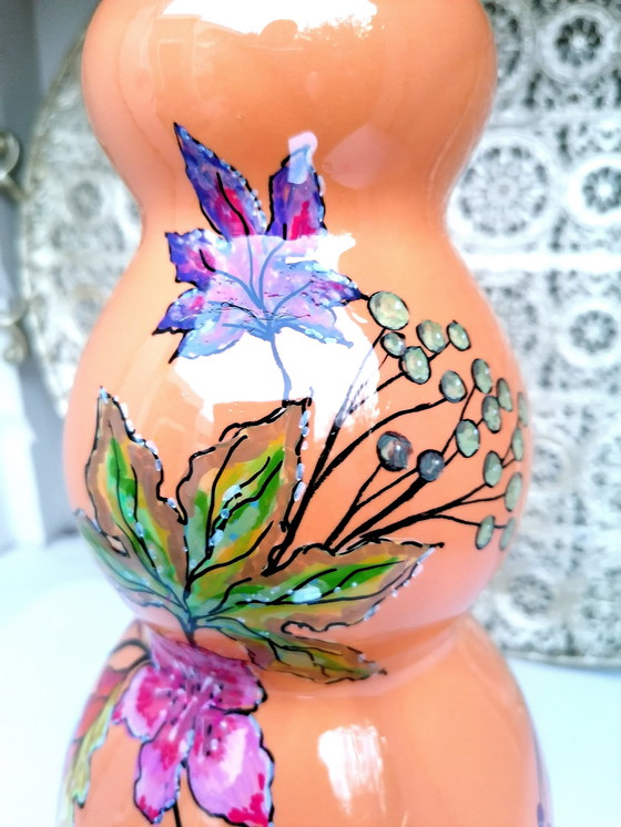 Image 1 of Hand-painted/Drawn Vase, Artist Evalien Ritmeester