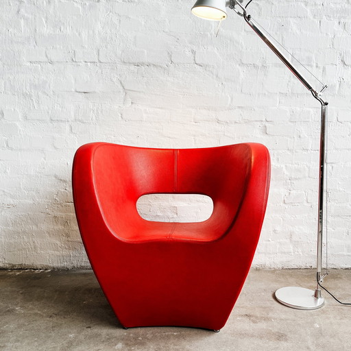 Moroso - Victoria And Albert Armchair - Red Leather