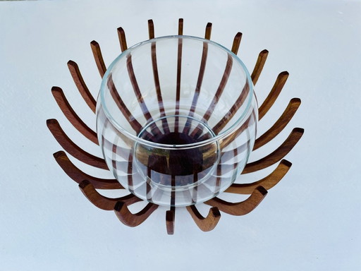 Teak & Glass Skagerak Decorative Bowl By Fritz Hansen