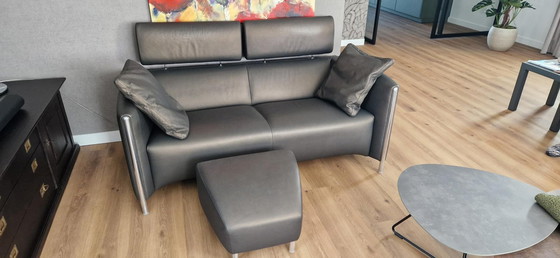 Image 1 of Leolux Goncharov 2-seater sofa and ottoman