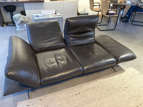 Image 1 of 2 Brown Leather Sofa Koinor Francis