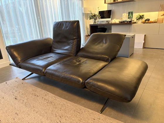 Image 1 of 2 Brown Leather Sofa Koinor Francis