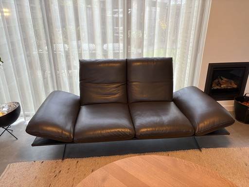 2 Brown Leather Sofa Koinor Francis