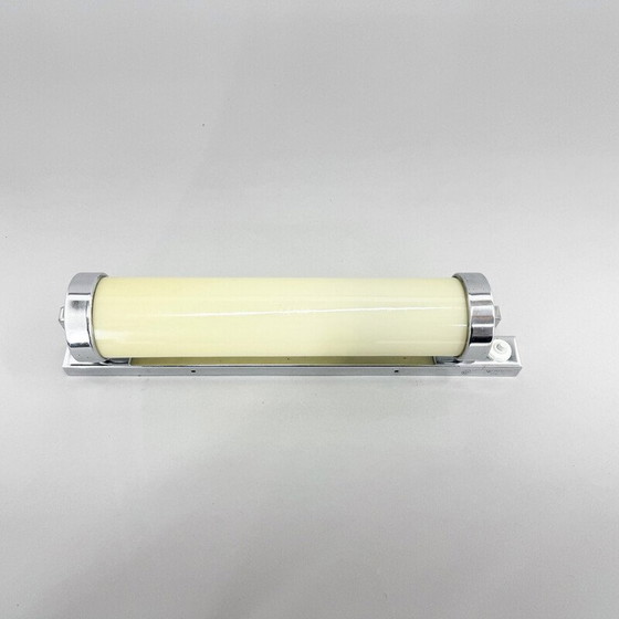 Image 1 of Lampada da parete vintage Bauhaus in cromo e vetro lattiginoso, 1930