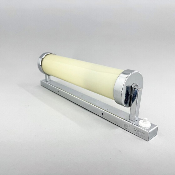Image 1 of Lampada da parete vintage Bauhaus in cromo e vetro lattiginoso, 1930