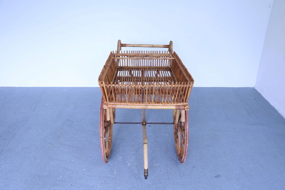 Image 1 of Bamboo bar trolley, 60s