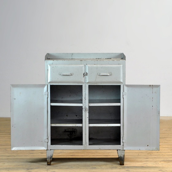 Image 1 of Industrial Iron Cabinet, 1960S