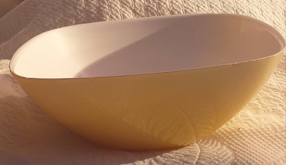 Image 1 of Guzzini Yellow White Salad Bowl