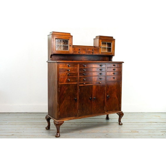 Image 1 of Mid century mahogany decorative dentist cabinet