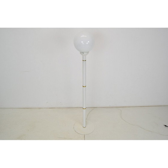 Image 1 of Vintage floor lamp in milk glass, metal and brass, Czechoslovakia 1970s
