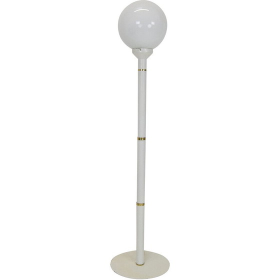 Image 1 of Vintage floor lamp in milk glass, metal and brass, Czechoslovakia 1970s