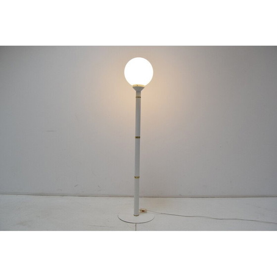 Image 1 of Vintage floor lamp in milk glass, metal and brass, Czechoslovakia 1970s