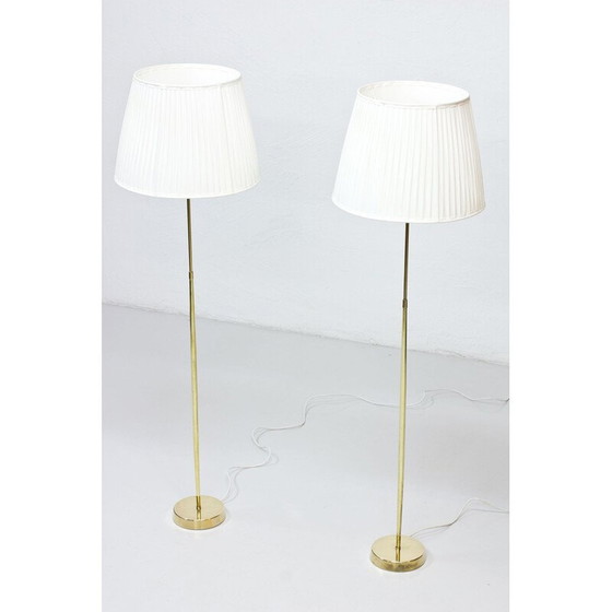 Image 1 of Pair of vintage Swedish brass floor lamps by Asea, 1950