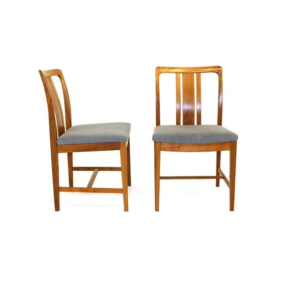 Image 1 of Vintage walnut chairs Sweden 1960s
