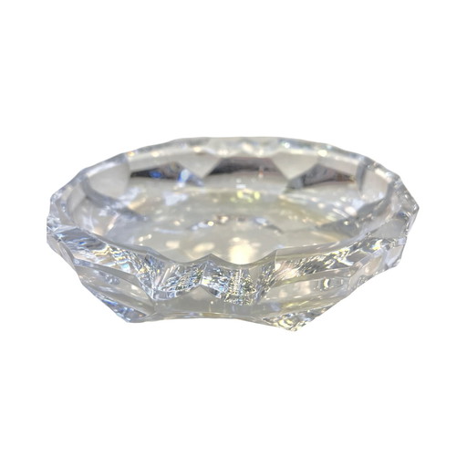 Jablonecke Sklarny Crystal Ashtray In Desna, Czechoslovakia, 1970S.