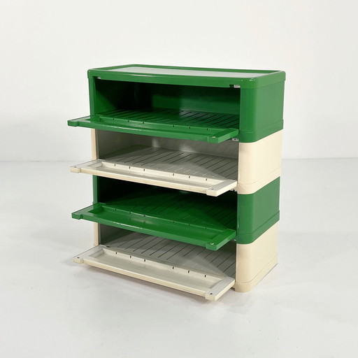 Green & White Chest Of Drawers Model 4964 By Olaf Von Bohr For Kartell, 1970S