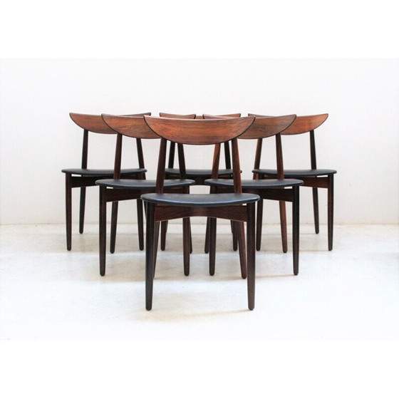 Image 1 of Set of 6 Scandinavian vintage rosewood chairs by Harry Ostergaard for Randers Mobelfabrik, 1957