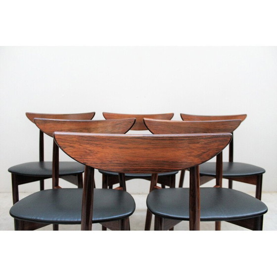 Image 1 of Set of 6 Scandinavian vintage rosewood chairs by Harry Ostergaard for Randers Mobelfabrik, 1957