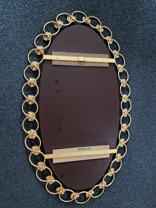 Hollywood design oval mirror