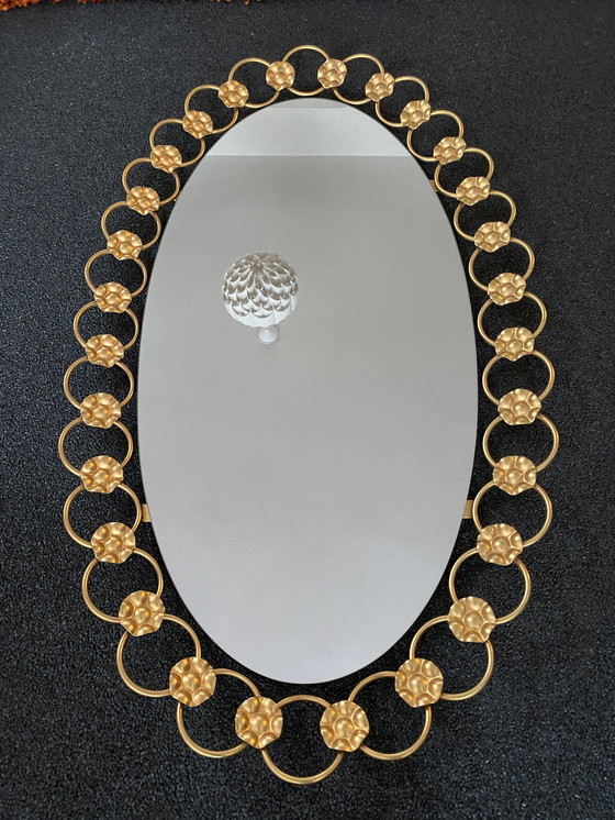 Image 1 of Hollywood design oval mirror