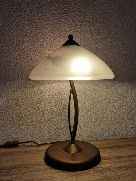 Image 1 of Vintage Italian Glass Mushroom Lamp