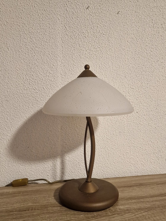 Image 1 of Vintage Italian Glass Mushroom Lamp