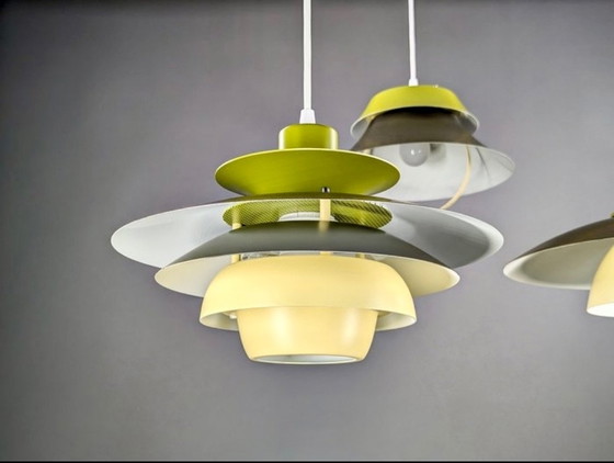 Image 1 of 3x Jeka Metaltryk Pendant Lamps